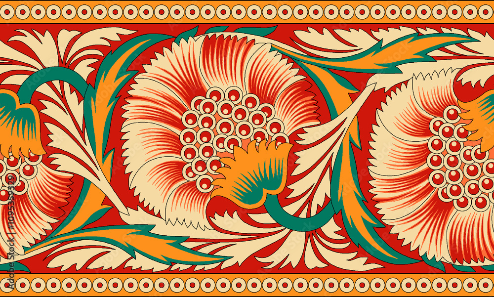 Ethnic Turkish Geometrical islamic seamless border vector Art Design Ethnic Turkish Geometrical islamic seamless border vector Art Design