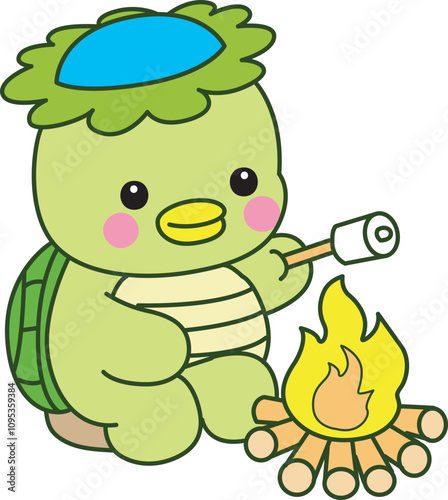 Kawaii japanese mythology Kappa sticker cute.
Cute kappa mascot ghost japanese.
 