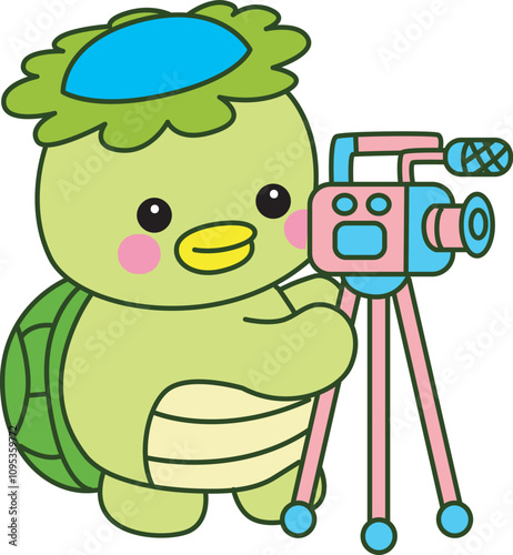 Kawaii japanese mythology Kappa sticker cute.
Cute kappa mascot ghost japanese.
 
