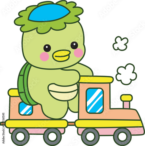 Kawaii japanese mythology Kappa sticker cute.
Cute kappa mascot ghost japanese.
 