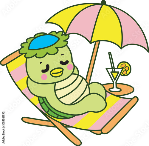 Kawaii japanese mythology Kappa sticker cute.
Cute kappa mascot ghost japanese.
 