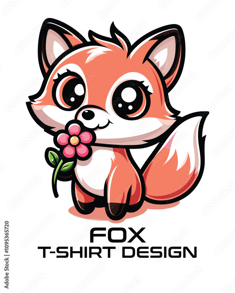 Obraz premium Fox Vector T Shirt Design