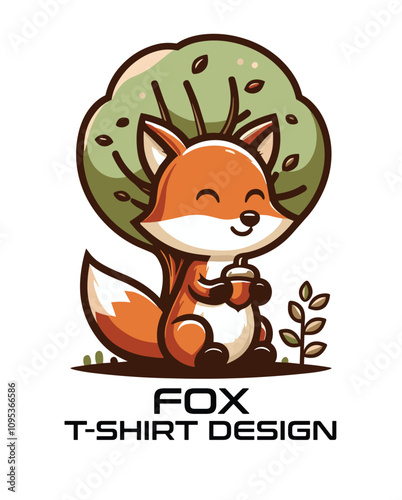 Fox Vector T Shirt Design