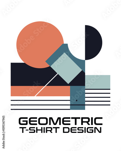 Geometric Vector T Shirt Design photo