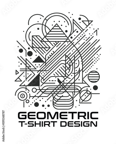 Geometric Vector T Shirt Design photo