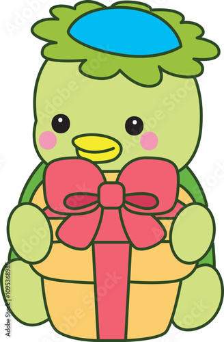 Kawaii japanese mythology Kappa sticker cute.
Cute kappa mascot ghost japanese.
 