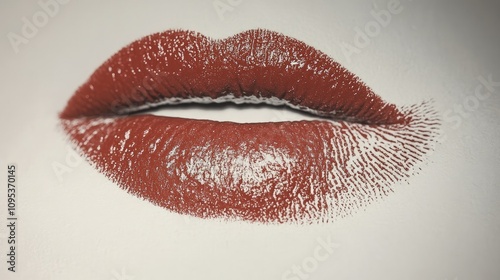 Wallpaper Mural Bold red lips showcase artistry and beauty, highlighting exquisite details and textures Torontodigital.ca