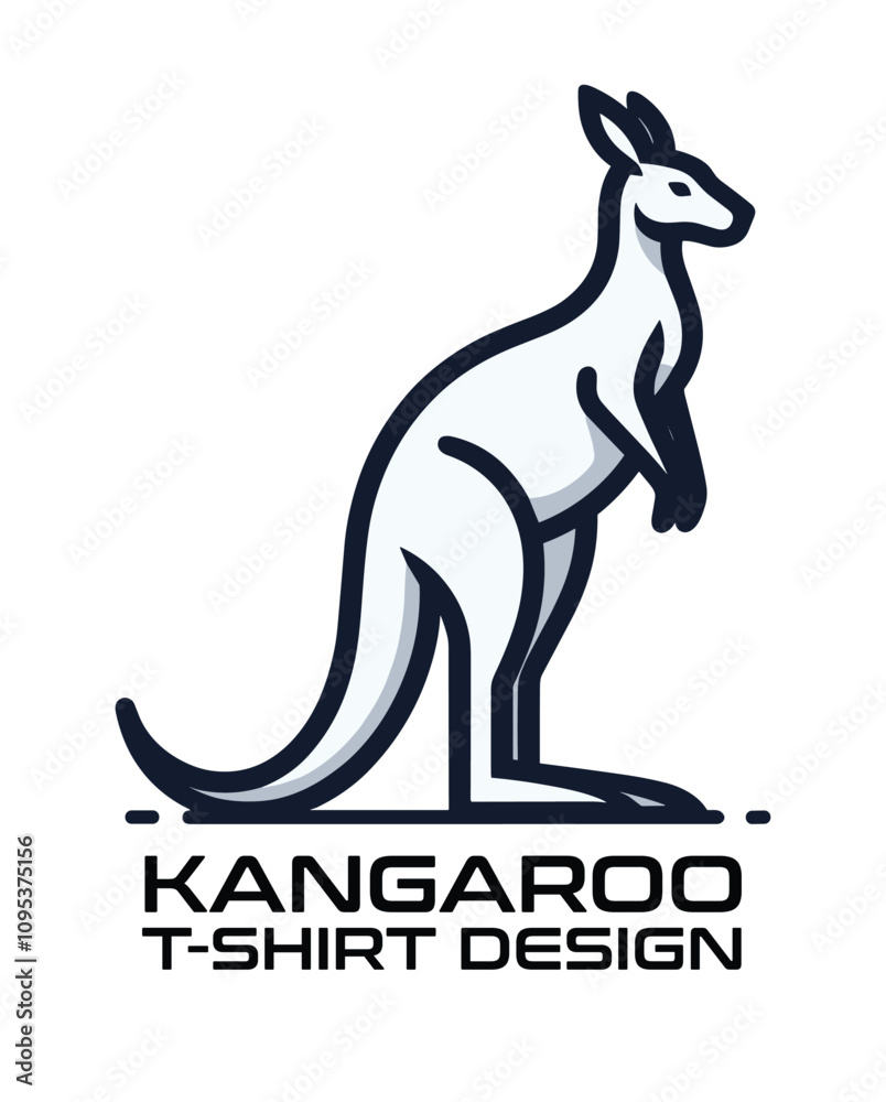 Fototapeta premium Kangaroo Vector T Shirt Design