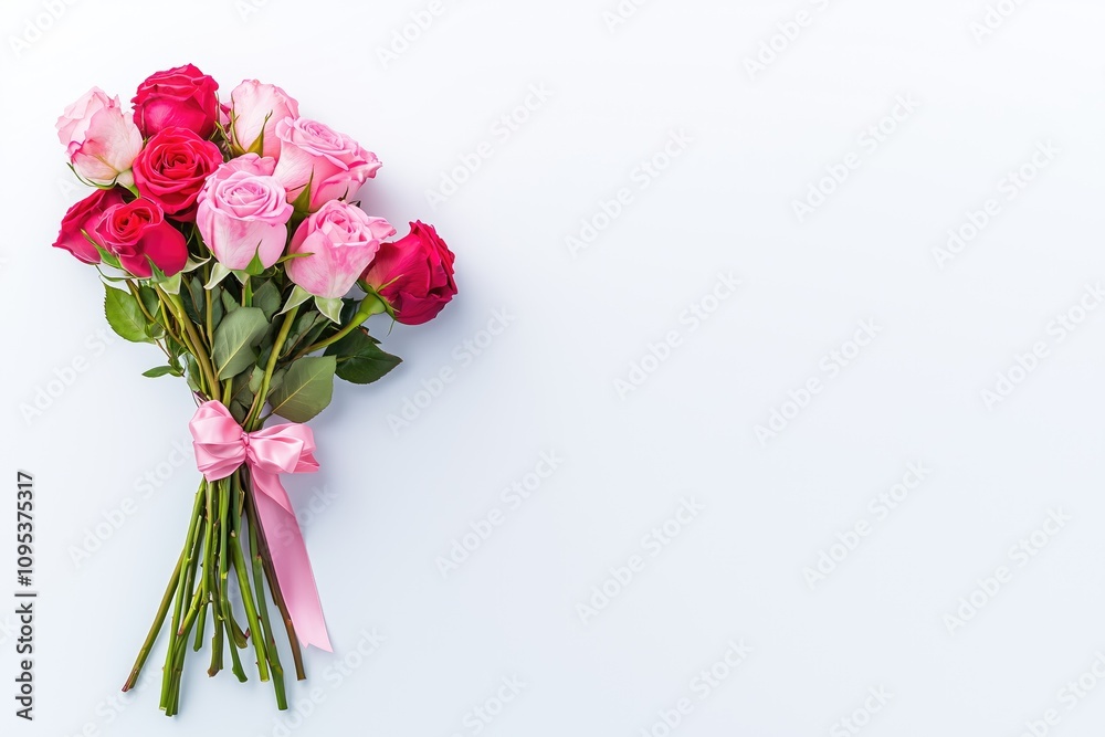 Elegant Bouquet of Pink and Red Roses with Soft Background for a romantic and elegant feel. Elegant Bouquet of Pink and Red Roses with Soft Background for a romantic and elegant feel.