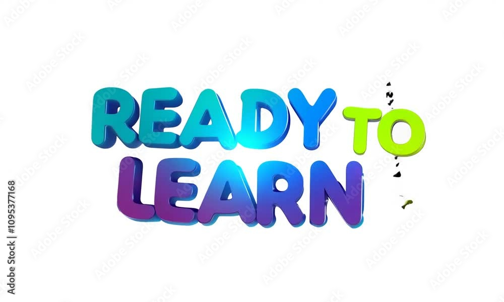 colorful Ready to Learn text in vibrant blue, green, and purple tones on a clean white background, designed to inspire education, motivation, and creativity colorful Ready to Learn text in vibrant blue, green, and purple tones on a clean white background, designed to inspire education, motivation, and creativity