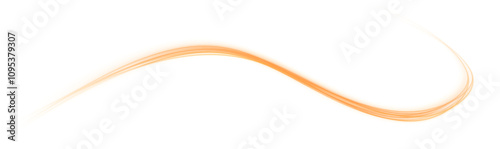 Yellow magic spirals with sparkles. Shine magic gold swirl with flare sparkles. Vector png blue glowing lines air flow effect. 