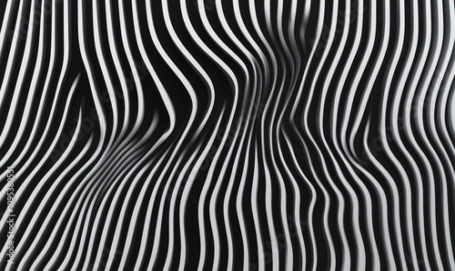 Abstract grayscale wavy lines pattern design