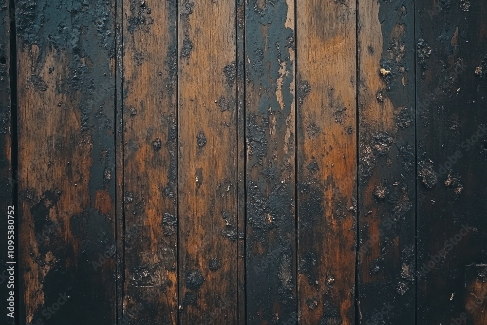 Dark Wood Planks With Peeling Dark Paint Dark Wood Planks With Peeling Dark Paint