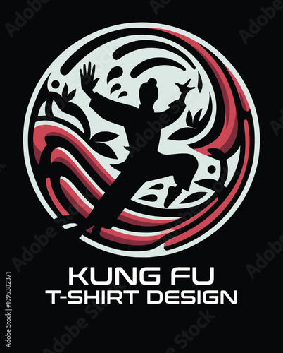 Kung Fu Vector T shirt Design