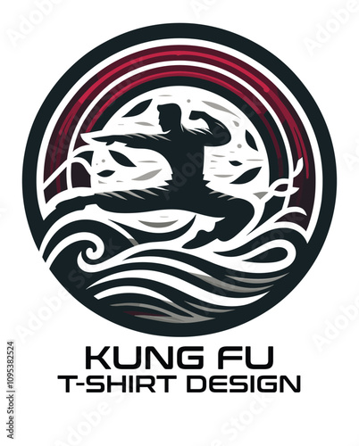 Kung Fu Vector T shirt Design