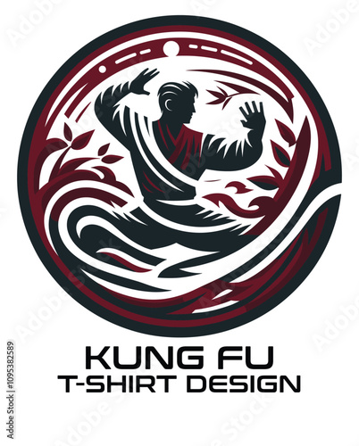 Kung Fu Vector T shirt Design