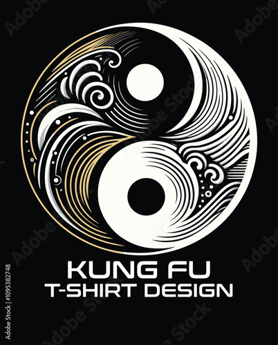Kung Fu Vector T shirt Design