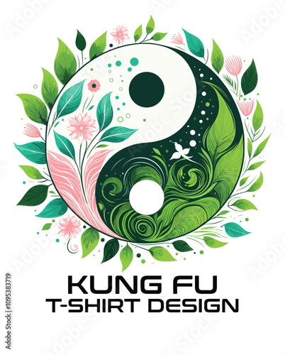 Kung Fu Vector T shirt Design