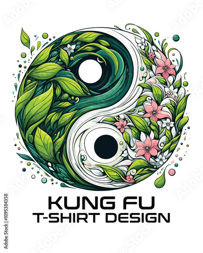 Kung Fu Vector T shirt Design