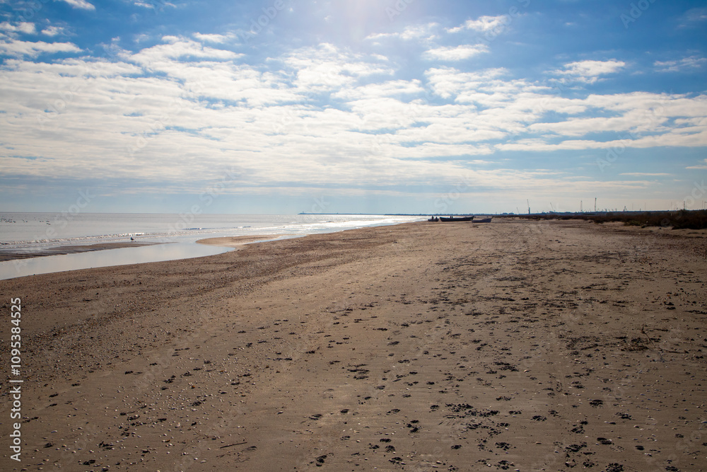Landscape with the wild Corbu beach in Constanta County - Romania Landscape with the wild Corbu beach in Constanta County - Romania