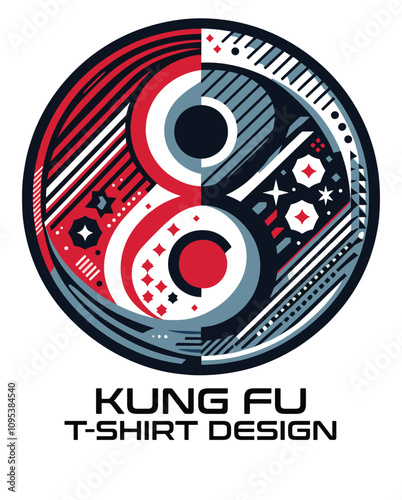 Kung Fu Vector T shirt Design