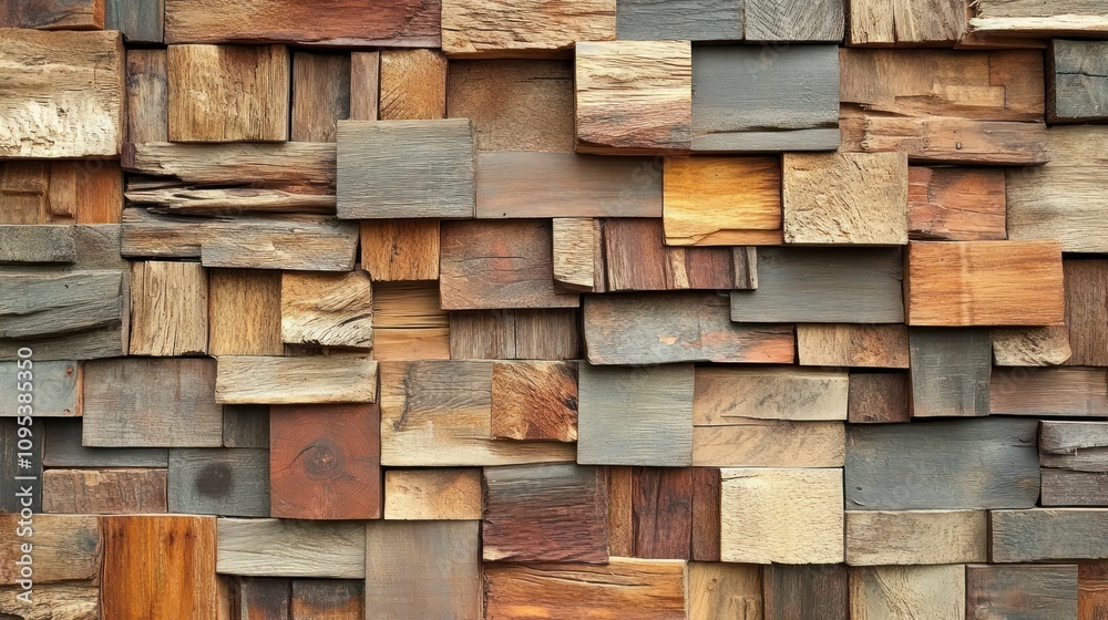 Reclaimed Wood Block Wall Texture Design Reclaimed Wood Block Wall Texture Design