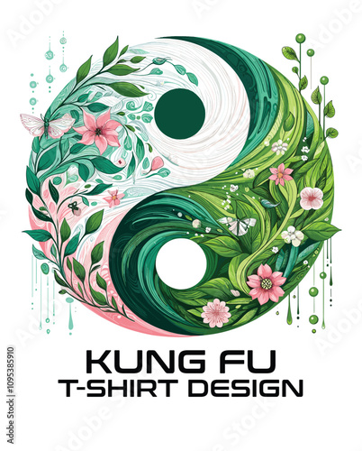 Kung Fu Vector T shirt Design