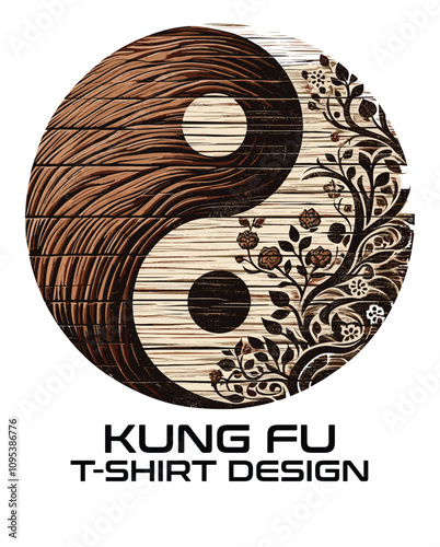 Kung Fu Vector T shirt Design