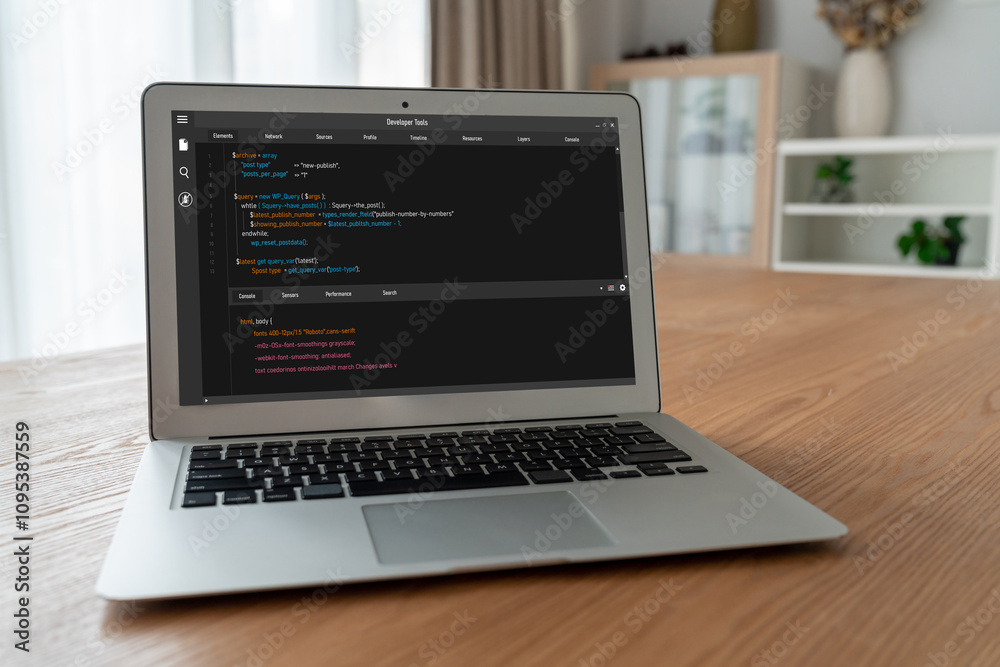 Software development programming on computer screen for modish application and program coding Software development programming on computer screen for modish application and program coding