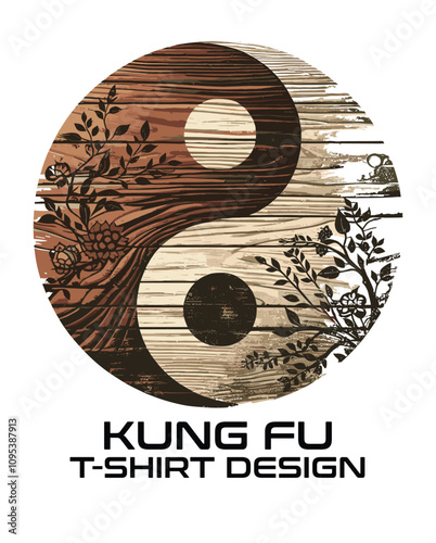 Kung Fu Vector T shirt Design