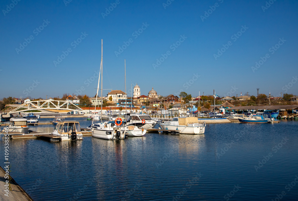 Landscape from the Jurilovca tourist port - Romania. It is a famous village in the Danube Delta