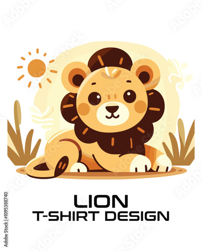 Lion Vector T shirt Design photo