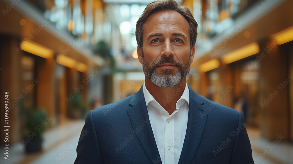 A CEO addressing their employees in a stylish office lobby, celebrating the company’s achievements A CEO addressing their employees in a stylish office lobby, celebrating the company’s achievements