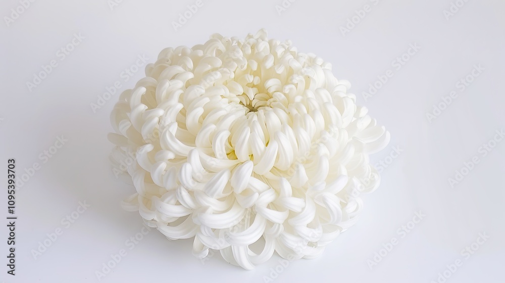A stunning chrysanthemum stands out on a white background, capturing the essence of floral art and photography. A stunning chrysanthemum stands out on a white background, capturing the essence of floral art and photography.
