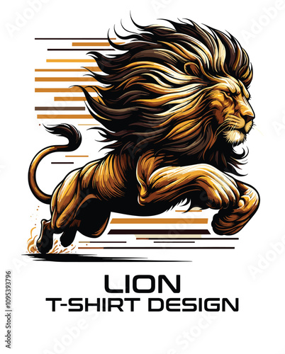 Lion Vector T shirt Design photo