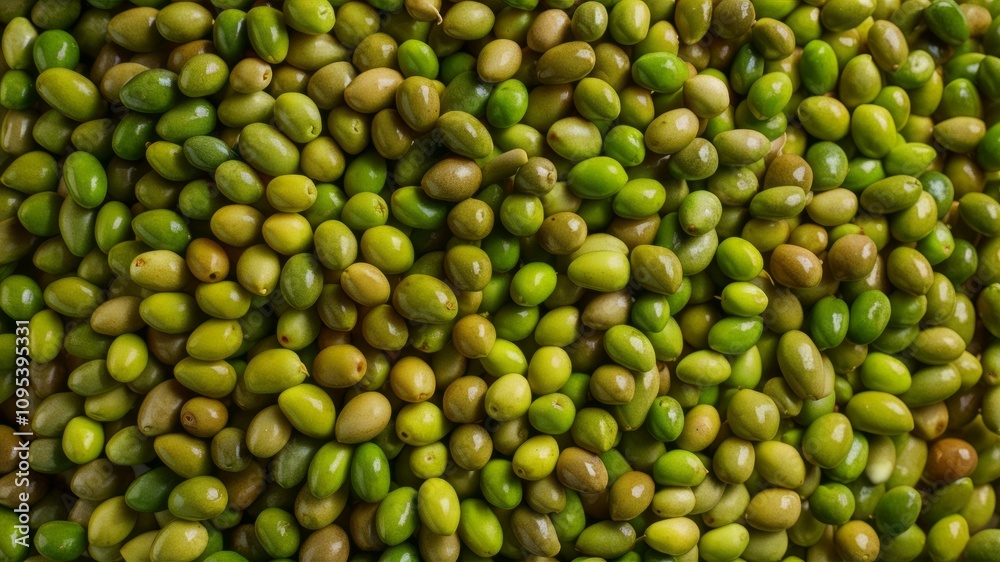 Green Olives Abundance: A vibrant close-up shot showcasing a bountiful collection of fresh, green olives. The image evokes a sense of natural abundance and the flavors of the Mediterranean. Green Olives Abundance: A vibrant close-up shot showcasing a bountiful collection of fresh, green olives. The image evokes a sense of natural abundance and the flavors of the Mediterranean.