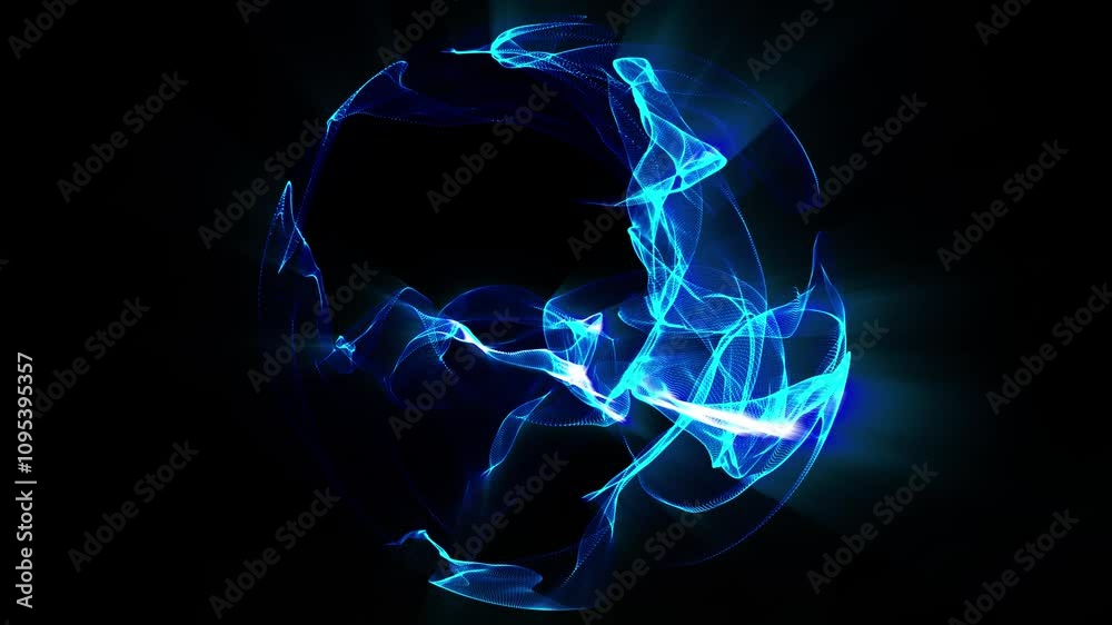 energy sector.Futuristic magical plasma circle  glows in space.

