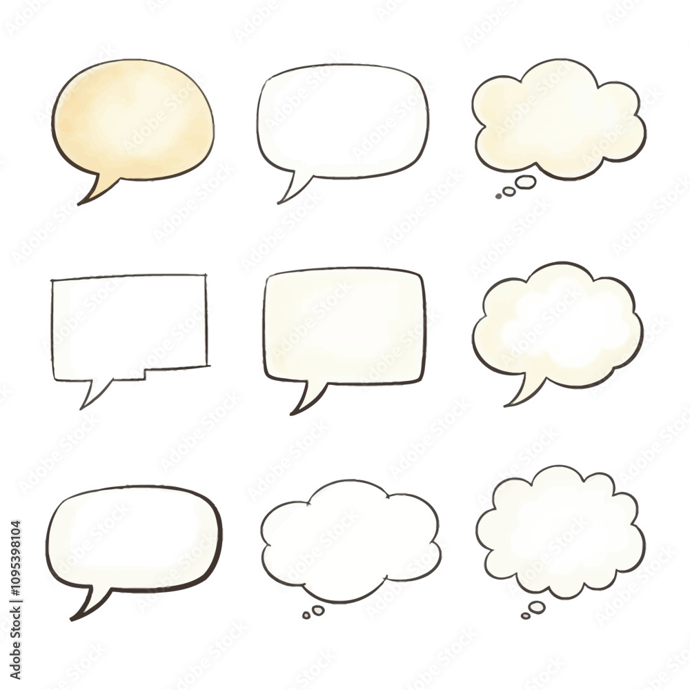 Blank empty speech bubbles vector illustration Blank empty speech bubbles vector illustration