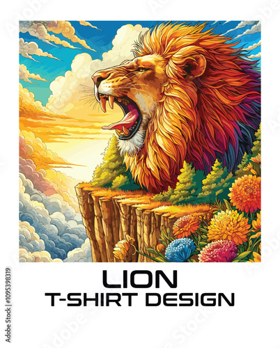 Lion Vector T shirt Design