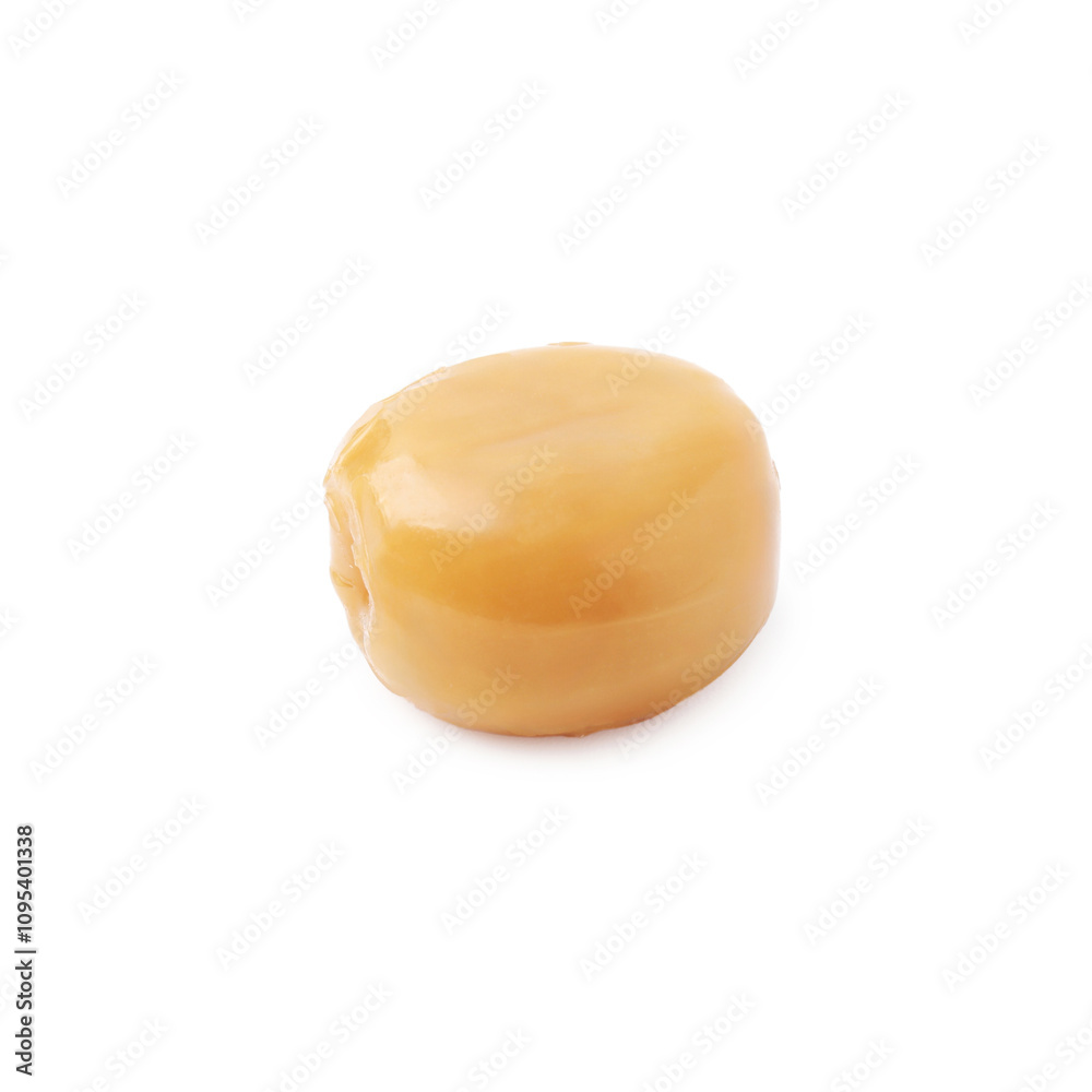 Tasty hard toffee candy isolated on white Tasty hard toffee candy isolated on white