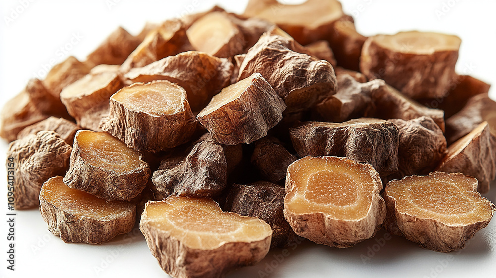 Fresh Ginger Root on White Background Fresh Ginger Root on White Background