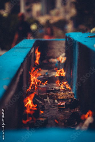 Velas no seu fim no dia de finados photo