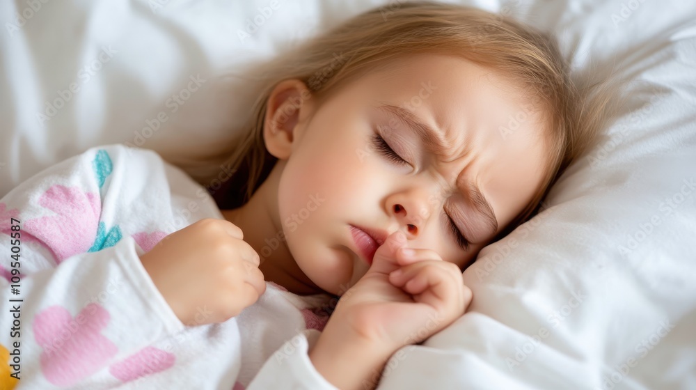 A serene image of a child peacefully sleeping while sucking their thumb in a soft white bed, capturing a moment of tranquility and innocence in childhood. A serene image of a child peacefully sleeping while sucking their thumb in a soft white bed, capturing a moment of tranquility and innocence in childhood.