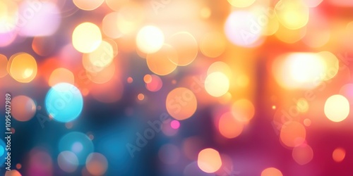 Abstract Colorful Bokeh Lights Background Image