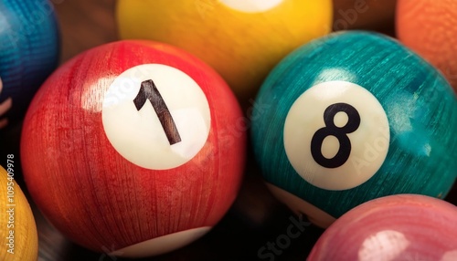 pool balls on a pool table