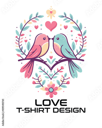 Love Vector T shirt Design photo