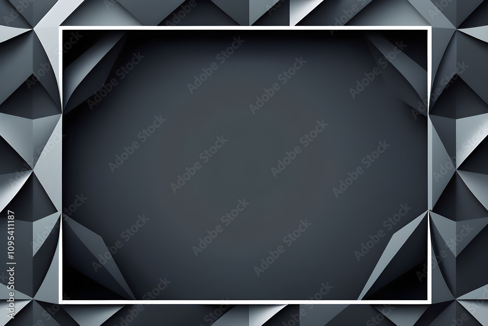 Obraz premium geometric frame featuring a tessellated pattern, ample copy space within sharp angles