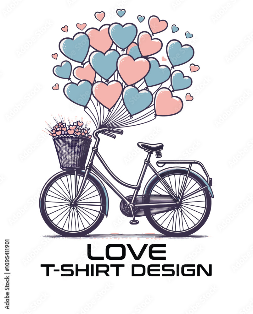 Fototapeta premium Love Vector T shirt Design