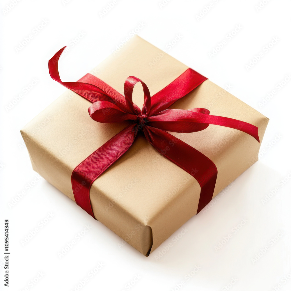 Obraz premium Gold gift box die cut.