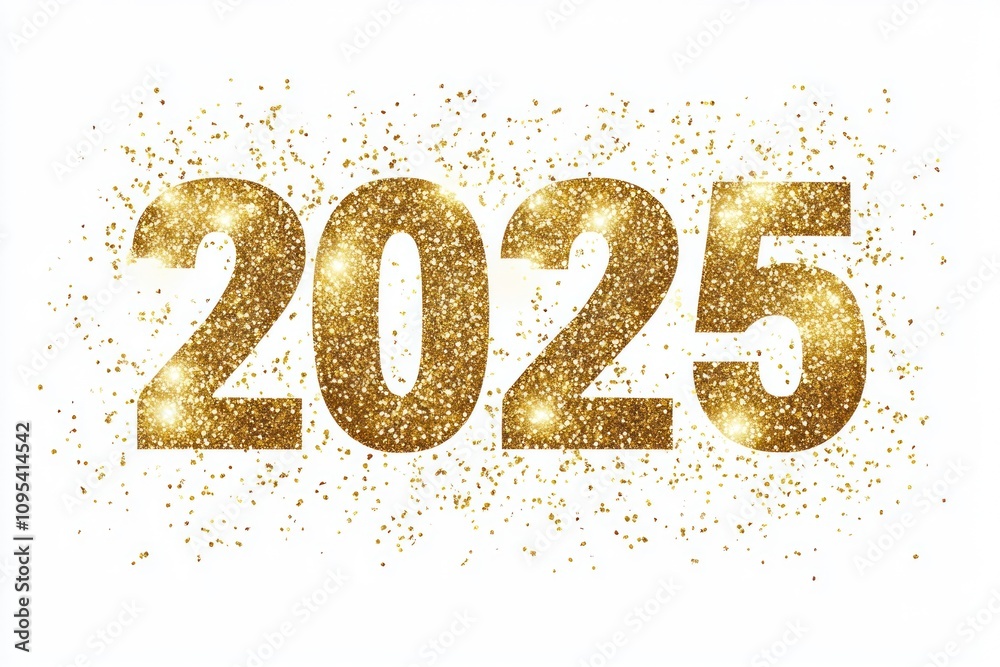 Glittering Gold Numbers Celebrate Twenty Twenty Five Glittering Gold Numbers Celebrate Twenty Twenty Five